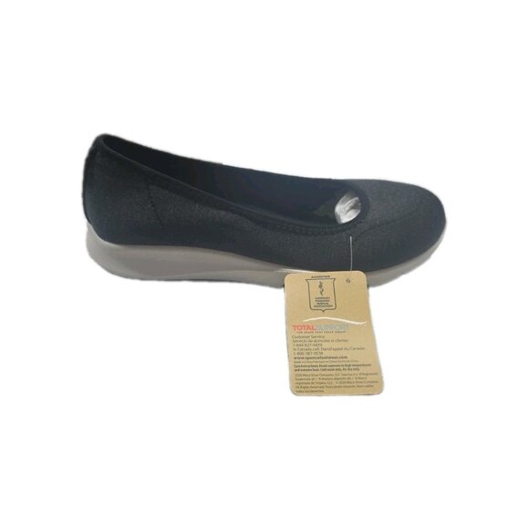 Spenco Women's Daily Stretch Jersey Sneaker Black 9D. (WS349) - Picture 1 of 3